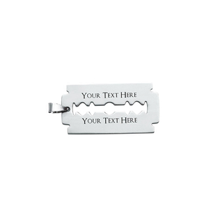 Ciondoli di rasoio europei in acciaio inox placcato oro per la creazione di gioielli pendenti geometrici per bracciali e collane per fai da te - Product Image 5