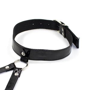 YIWU Black <span class=keywords><strong>Harness</strong></span> sabuk kekang budak BDSM seksi pengekang badan tali pengikat kulit kostum Fetish untuk SM Streamline Bulldog - Product Image 4