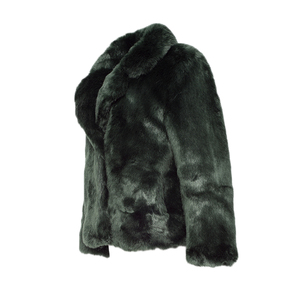 Blouson court en <span class=keywords><strong>fausse</strong></span> <span class=keywords><strong>fourrure</strong></span> pour femmes, tendance, chaud, personnalisé, vente en gros - Product Image 2
