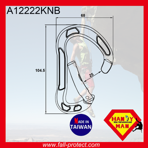 Aluminum Bent Light Gate 24KN Mountain Climbing Carabiner - Product Image 3