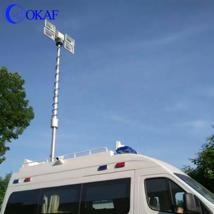 5m 6m 7m 8m 9m 10m mastro telescópico pneumático móvel polo claro conduziu a torre de iluminação alta do mastro para o caminhão de bombeiros - Product Image 5
