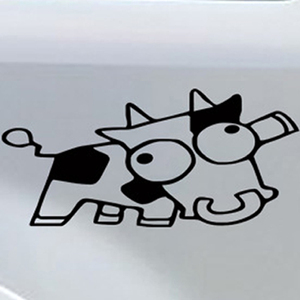 (Vaca) accesorios de decoración para parabrisas de coche, pegatina de impresión de transferencia térmica, protector solar para exteriores, pegatinas personalizadas para coche - Product Image 1