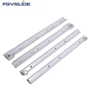 FGVSLIDE Cold Rolled Steel Powder Coated Roller <strong>Drawer</strong> Slide Bottom Mount White Metal Box <strong>Drawer</strong> <strong>Runner</strong> With Nylon Wheels - Product Image 1