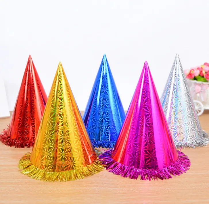 Wholesale Bulk Christmas Birthday Party Decoration Child Triangle Paper Hat for Christmas decorating