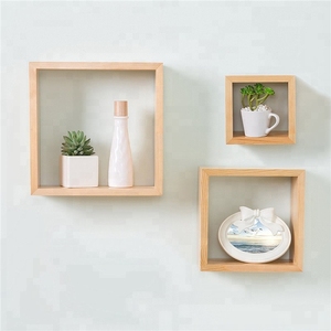 Mensole a Cubo in <span class=keywords><strong>Legno</strong></span> di Pino Ecologico Dipinto su Misura, Decorazione Semplice per la Casa in <span class=keywords><strong>Legno</strong></span> <span class=keywords><strong>Naturale</strong></span> - Product Image 3
