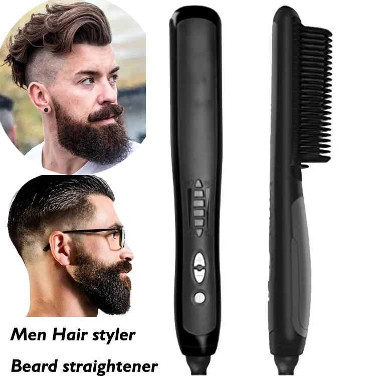 Household Hair Straightener Brush Beard Comb Flat Iron Beauty Salon Detangled Hair Straightening Brushes