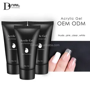 Professional Private Label UV/LED Soak Off 1kg To 5kg Acrylic Gel Poly Nail Kit Extension Builder Long-Lasting White Set