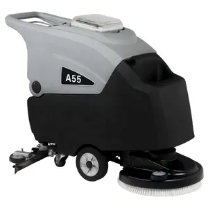 A55 push-behind floor scrubber simply press the brush switch to assemble the brush and turn off the machine to release the brush