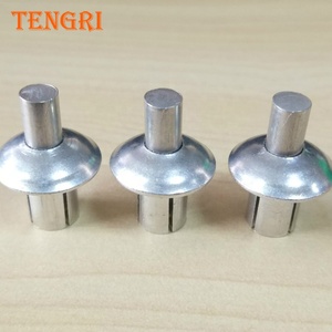 Rivets aveugles à tête ronde en aluminium et acier inoxydable, brillants, non revêtus, à frapper - Product Image 2