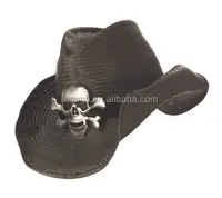 Denim cappello da cowboy cappello da cowboy design your own fiammata arancione cappello da cowboy di Cuoio del Vestito Operato SC2026