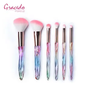 Fournisseurs Pinceaux de maquillage en cristal 6pcs pinceaux de maquillage personnalisés