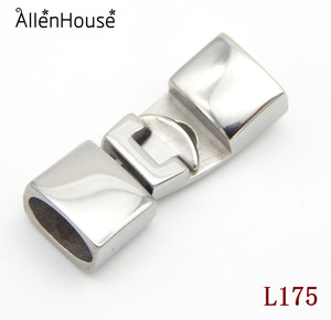 Nhà Máy Trực Tiếp 10.5X6.5Mm Bạc Đen Súng Mạ Biểu Tượng Tùy Chỉnh Clasp Thép Không Gỉ Cho Regaliz Hình Bầu Dục Cam Thảo Dây Da - Product Image 5