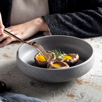 Assiette de porcelaine de qualité d'hôtel 5 pouces et 7 pouces, plat Kimchi en céramique grise, de haute qualité