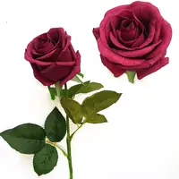 थोक रियल टच वीनस बड़ा सिर गुलाब कृत्रिम फूल गुलाब कृत्रिम गुलाब स्टेम कृत्रिम फूल