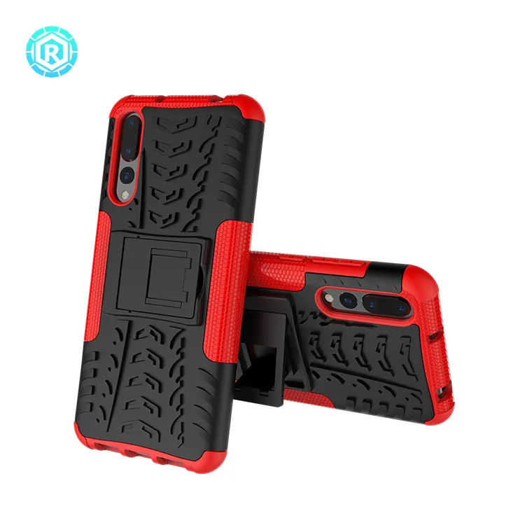 Free Sample PC TPU Kickstand Anti-Shock Cellphone Case For Huawei P20 Pro Hard Case For Huawei P20 Pro