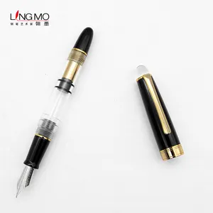 Lingmo 高品质热尼斯金属和丙烯酸活塞钢笔