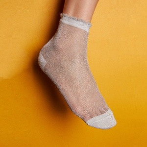 <span class=keywords><strong>Chaussettes</strong></span> de jolies filles en fil à paillettes métallisé coloré japonais - Product Image 2