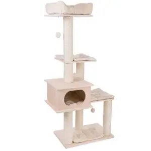 도매 2017 새로운 간단한 디자인 고양이 타워, 고양이 나무 집, 고양이 긁적