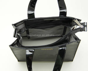 Prommtional Nero Lucido Vinile PVC Tote <span class=keywords><strong>Borse</strong></span> - Product Image 4