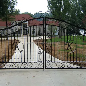 Nouvelle conception de portes en fer forgé, portes de portes en fer galvanisé, modèles de portes