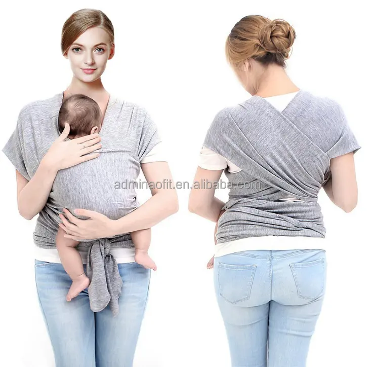 2022 hot sale Adjustable Comfortable soft Organic Stretchy Infant Cotton Baby Slings breathable Baby Wrap Carrier for Newborns