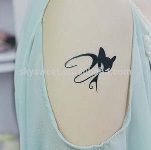 Las ventas caliente metálicos de oro <span class=keywords><strong>tatuajes</strong></span> <span class=keywords><strong>temporales</strong></span>, gato etiqueta engomada del tatuaje - Product Image 1