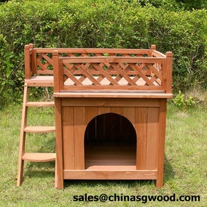 Dijual Rumah Anjing Kayu Luar Ruangan Atap Hijau Taman - Product Image 3