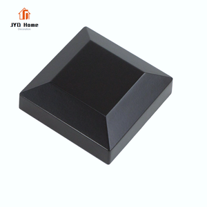 JYD Ornamental <span class=keywords><strong>3</strong></span> "X <span class=keywords><strong>3</strong></span>" Guss Aluminium American Geländer Zaun Flat Caps Großhandel - Product Image 1