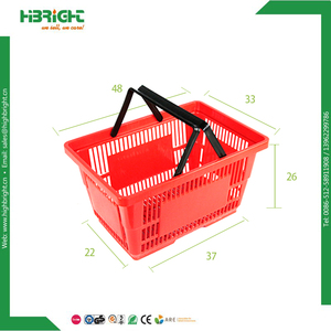 일상용으로 편리하게 휴대 가능한 슈퍼마켓 도매 플라스틱 쇼핑 바구니 - Product Image 2