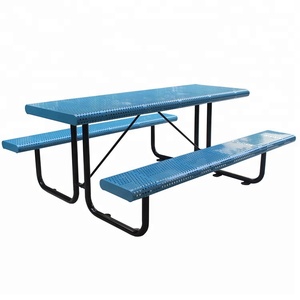 Fabricant de meubles de parc Gavin Vente à chaud table de parc et bancs commerciaux en acier et en fer tables de pique-nique extérieures en métal - Product Image 1