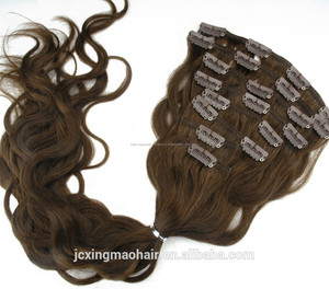 precio competitivo y buena calidad <span class=keywords><strong>libre</strong></span> arrojar clip extensiones de cabello trama doble - Product Image 5