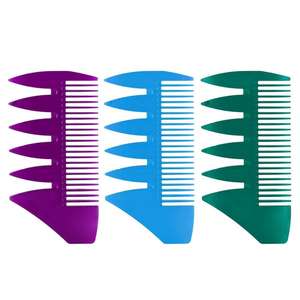 Peine de pelo profesional de plástico de <span class=keywords><strong>doble</strong></span> cara, grande, de dientes anchos y densos, estilo vintage, para uso en salón de belleza - Product Image 1