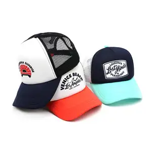 Baseball Caps Supplier High Profile Custom Printed /Applique Logo Hat Mesh Baseball Caps Foam Mesh Trucker Cap