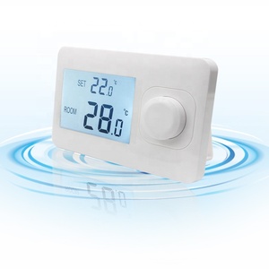<span class=keywords><strong>Thermostat</strong></span> de <span class=keywords><strong>chaudière</strong></span> à <span class=keywords><strong>gaz</strong></span> mural à écran LCD à un seul bouton, fonctionnant sur piles, non programmable, résistant au feu, TELIN - Product Image 2
