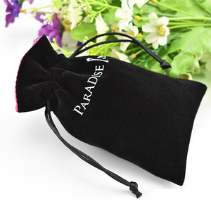 Produits pas cher et pratique chaude <span class=keywords><strong>velours</strong></span> noir pochette en satin bijoux emballage - Product Image 4