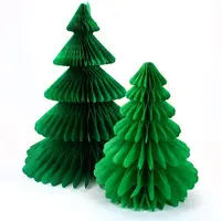 מכירה לוהטת חג המולד קישוטי תליית 100% מיחזור נייר חלת דבש נייר עץ חג המולד