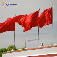 आउटडोर flagpole मैनुअल हाथ नियंत्रण पतला एल्यूमीनियम 5m झंडा पोल झंडा मस्तूल