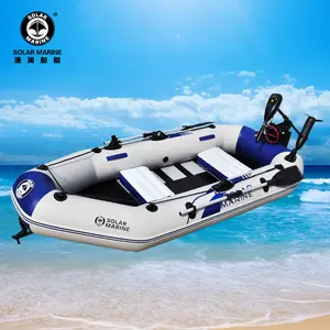 Solarmarine 3 người 260 cm 8.5 ft sàn gỗ đánh cá thuyền Inflatable với mái chèo và tùy chọn trolling lực đẩy động cơ phía ngoài - Product Image 2