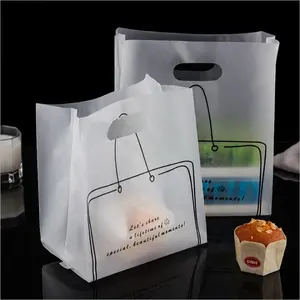 High quality carry delivery cake bread frosted plastic bag