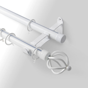 ZSTARR Asta <span class=keywords><strong>per</strong></span> Tende Classica in Lega di Alluminio con Staffa Facile da Installare, Tende <span class=keywords><strong>per</strong></span> Finestre di Alta Qualità con Anelli, Design Semplice - Product Image 3