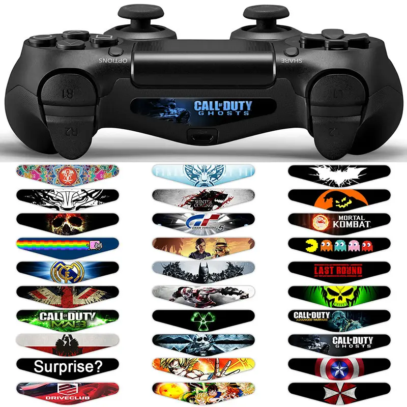 Gamepad Cool Color Skin LED Light Bar สติกเกอร์ผิวรูปลอกสำหรับคอนโทรลเลอร์ PlayStation 4 PS4