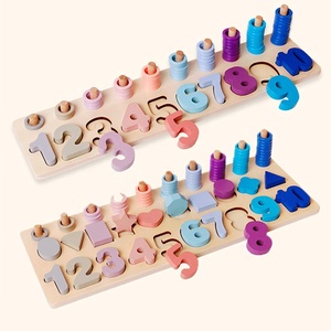 Comptage Forme Empileur En Bois Comte Trier Bloc avec En Bois Coloré en Forme De Numéro <span class=keywords><strong>Mathématiques</strong></span> Blocs - Product Image 2