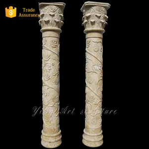 Carved Natural Stone Marble Pillar Column For Sale