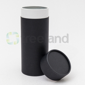 Brown white kraft paper <strong>coffee</strong> cardboard <strong>tube</strong> packaging biodegradable recycled  black based - Product Image 5