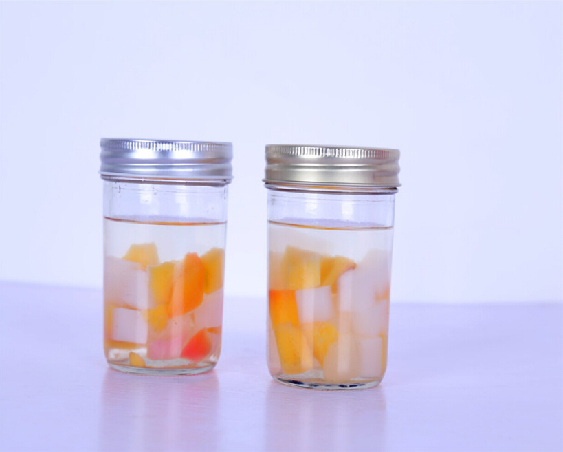 wide mouth recycled glass food jars