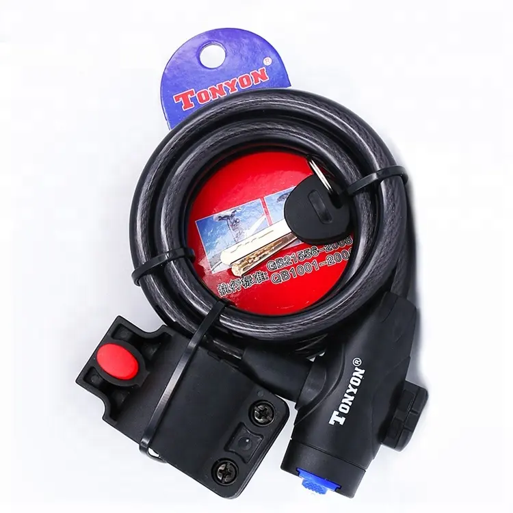 TONYON Bicycle Accessories TY588E Universal Multicolor Mountain Bike Cable Lock 112mm MTB Road Bicycle Lock