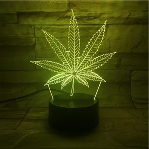 7 Màu Thay Đổi Sáng Tạo Maple Leaf <span class=keywords><strong>Shape</strong></span> 3d <span class=keywords><strong>Led</strong></span> Night Light Cảm Ứng Chuyển Đổi 3d Illusion Đèn Cho Trang Trí Nội Thất - Product Image 3