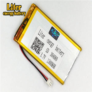 Stecker <span class=keywords><strong>2</strong></span>,5-<span class=keywords><strong>2</strong></span> P 304080 Ultra-dünnen polymer lithium-batterie 1500 mah außen beleuchtung 3,7 V medizinische ausrüstung mit ntc - Product Image 1