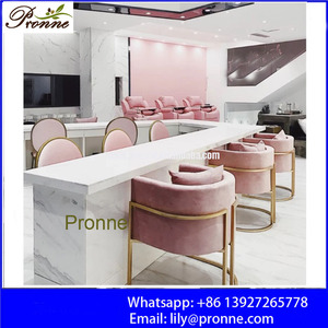 Sedia per <span class=keywords><strong>Clienti</strong></span> Salone di Bellezza Gambe Dorate/Sedia da <span class=keywords><strong>Ufficio</strong></span> Classica FP-C015 - Product Image 2