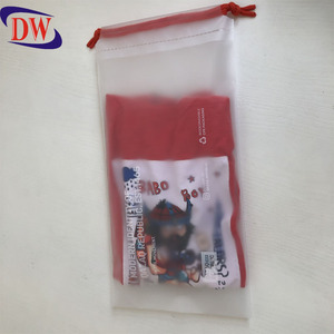 Frosted CPE dây rút quần áo đóng gói Matte kết thúc nhựa <span class=keywords><strong>Poly</strong></span> Túi - Product Image 3